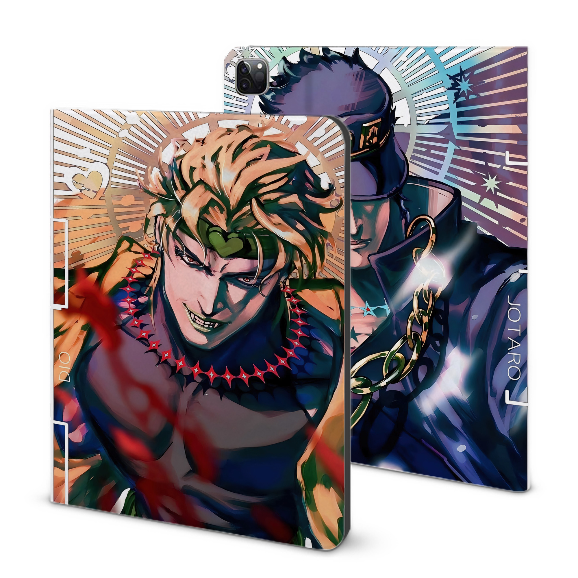 （画像用） ジョジョの奇妙な冒険 JoJo's Bizarre Adventure IPad ケース ブック型 PUレザー TPU 耐衝撃 軽量 薄型 ペン収納なし 全面保護 IPad 各モデル対応